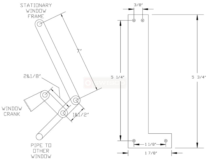 User submitted a diagram of window hardware.