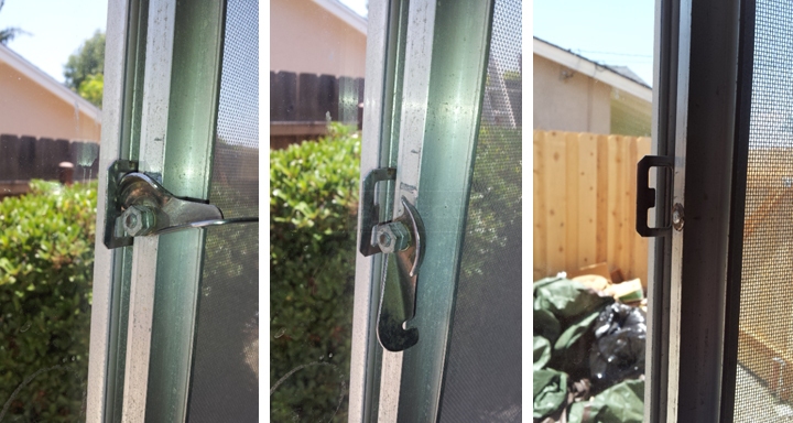 User submitted photos of a window latch.