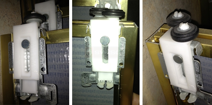 User submitted photos of a mirror door roller.