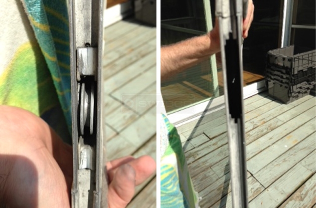 User submitted photos of a screen door roller.