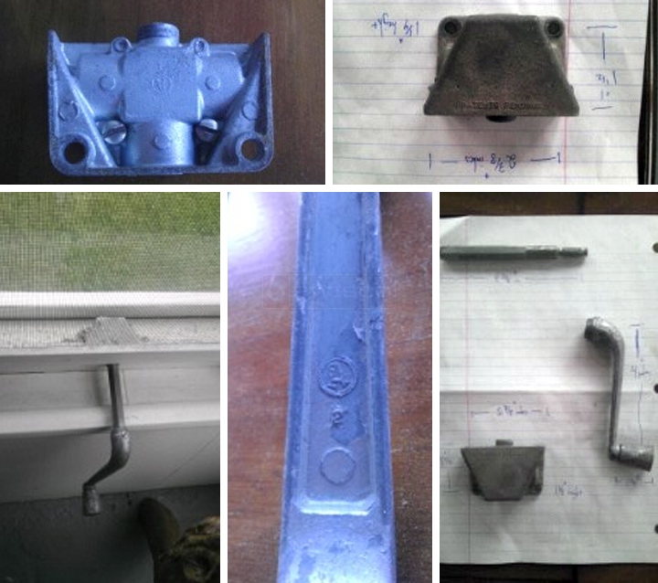 User submitted photos of window hardware.