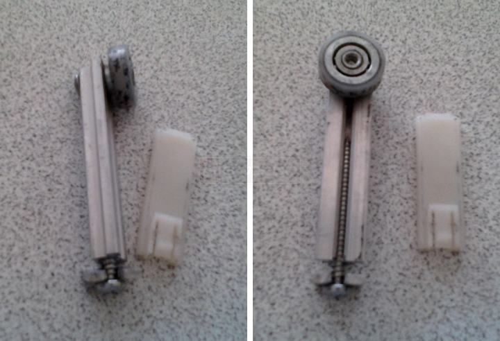 User submitted photos of a mirror door roller.