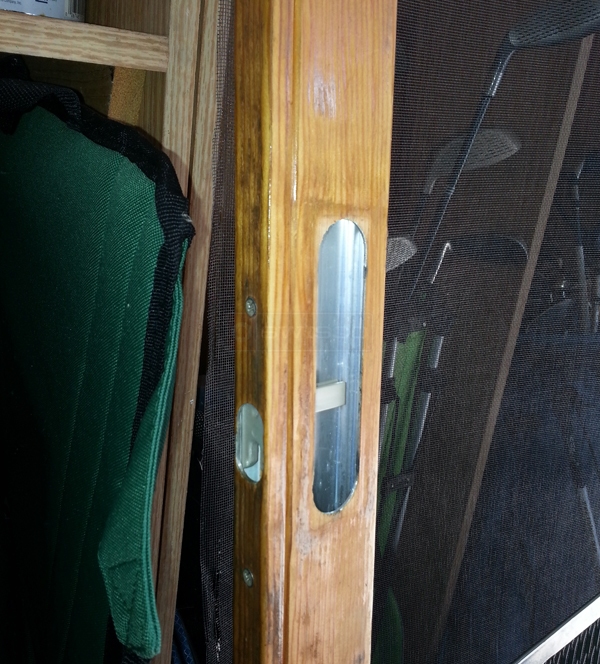 User submitted a photo of patio door hardware.