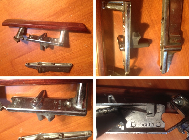 User submitted photos of patio door hardware.