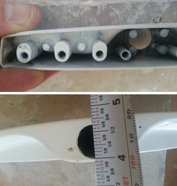 User submitted photos of a patio door handle.