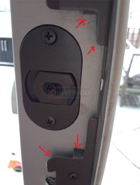 User submitted a photo of patio door hardware.