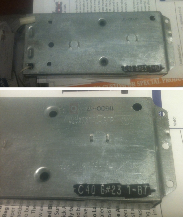 User submitted photos of a window balance.