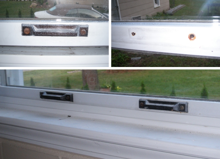 User submitted photos of window hardware.