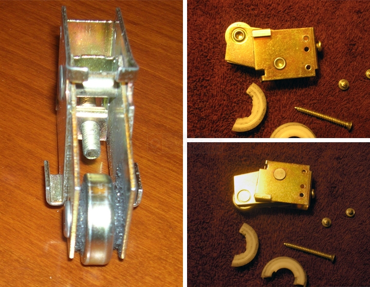 User submitted photos of a mirror door roller.