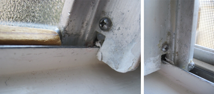 User submitted photos of window hardware.