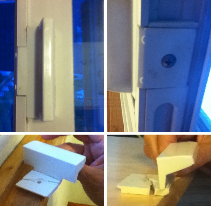 User submitted photos of window hardware.