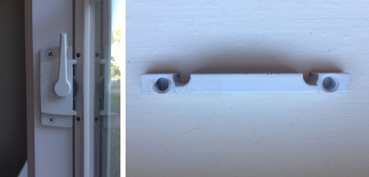 User submitted photos of a window lock & keeper.