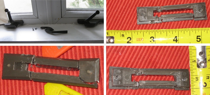 User submitted photos of window hardware.