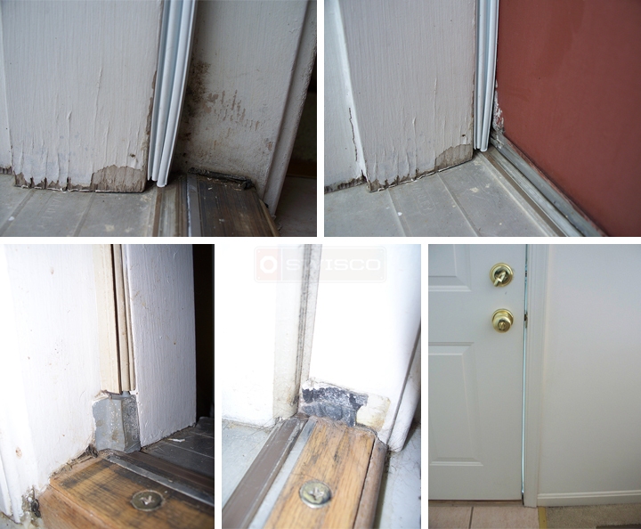 User submitted photos of door weatherstripping.