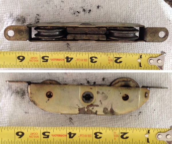 User submitted photos of a patio door roller.