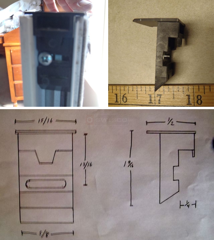 User submitted photos of a top sash guide.