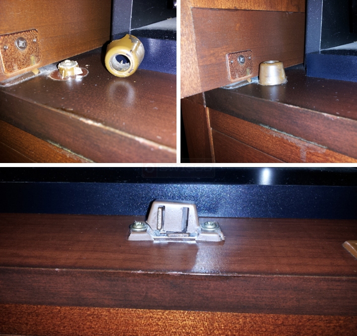 User submitted photos of drawer hardware.