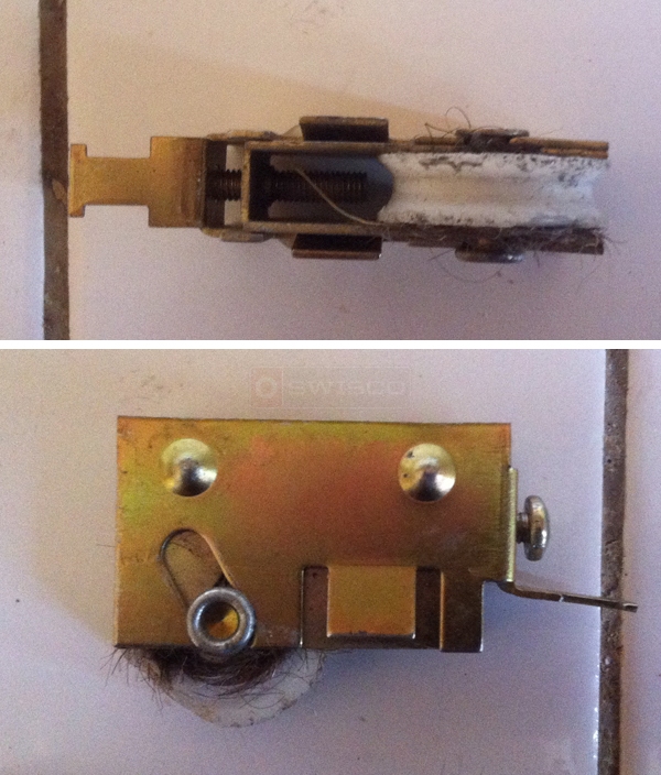 User submitted photos of a closet door roller.