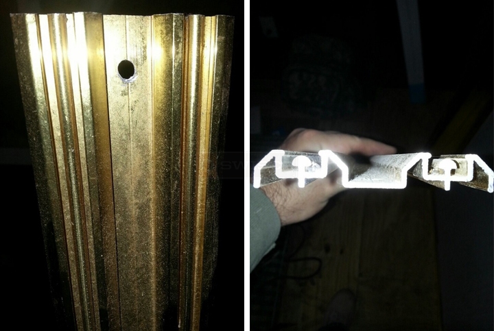 User submitted photos of mirror door track.