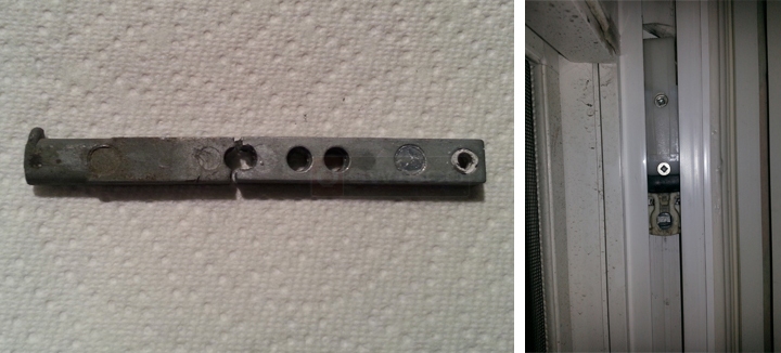 User submitted photos of window hardware.