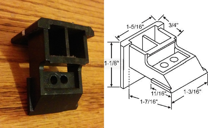 User submitted photos of a top sash guide.