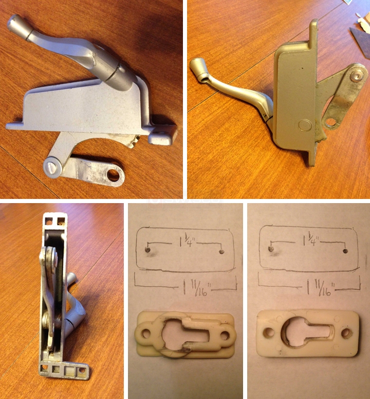 User submitted photos of window hardware.