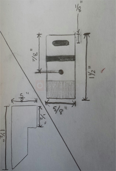 A customer submitted image of their top sash guide.