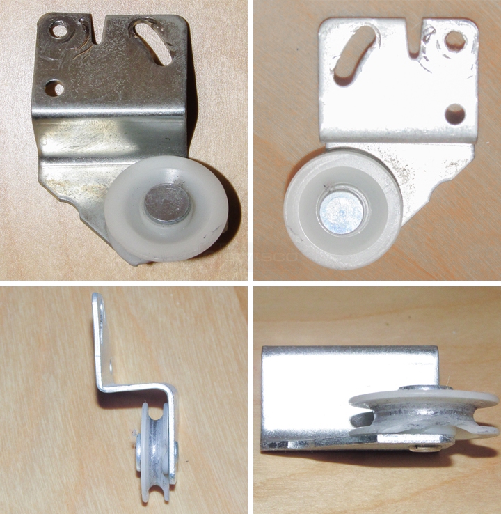 User submitted photos of a closet door roller.