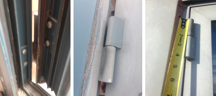 User submitted photos of commercial door hardware.