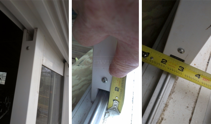 User submitted photos of patio door hardware.