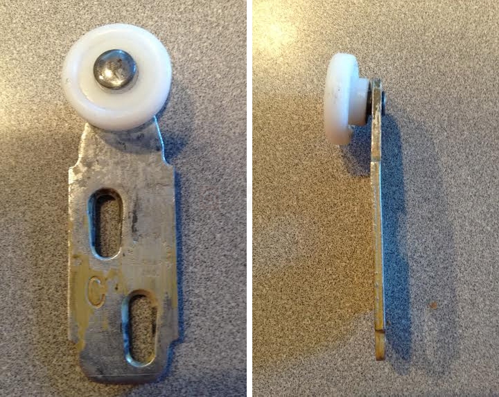 User submitted photos of a closet door roller.