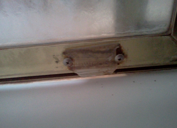 User submitted a photo of shower door hardware.