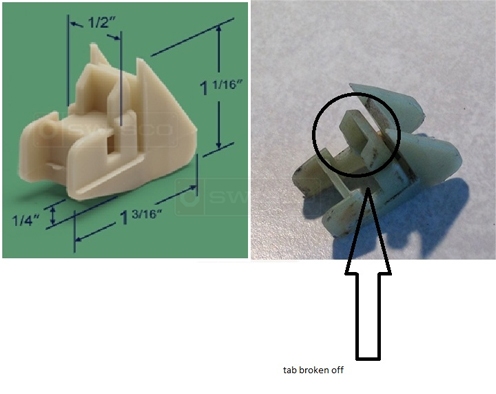 A customer submitted image of their window channel balance shoe.