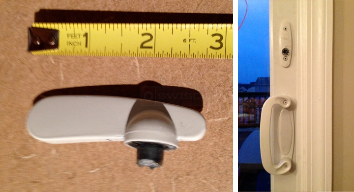 User submitted photos of a patio door lock.