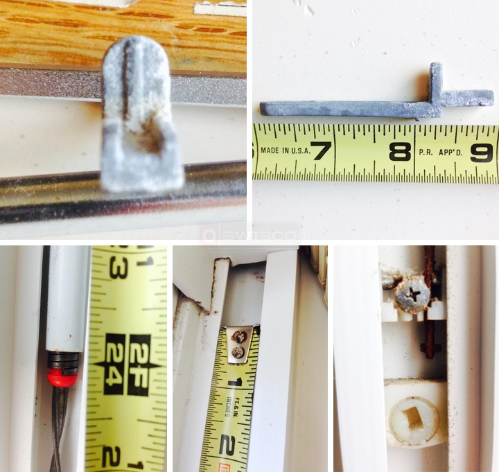 User submitted photos of window hardware.