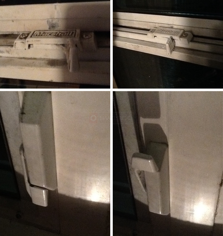 User submitted photos of window hardware.