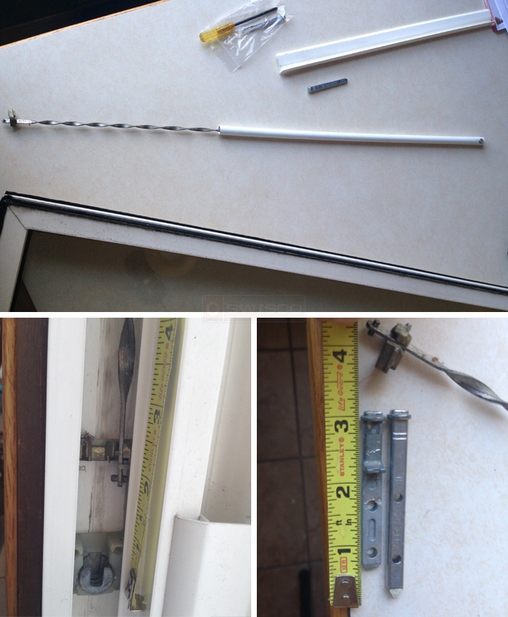 User submitted photos of window hardware.