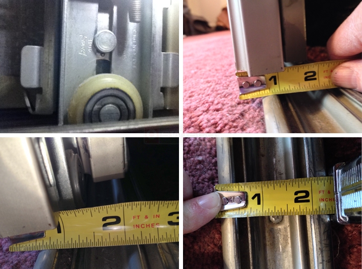 User submitted photos of mirror closet door hardware.