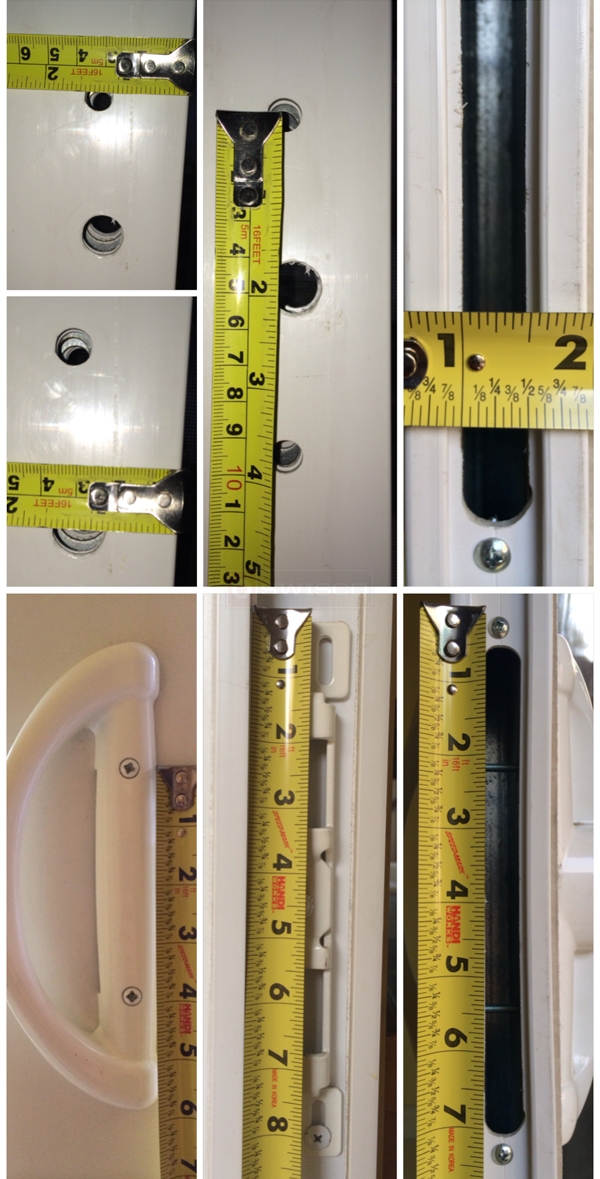 User submitted photos of patio door hardware.