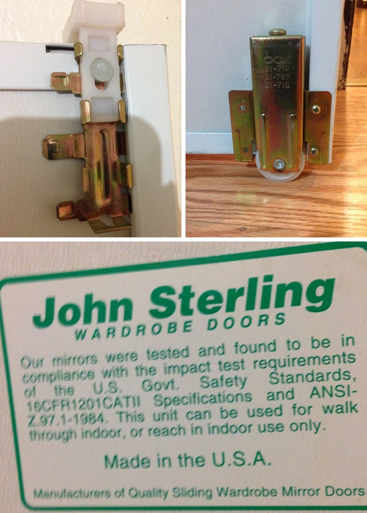 Sliding Mirror Closet Door Swisco, John Sterling Sliding Door Hardware
