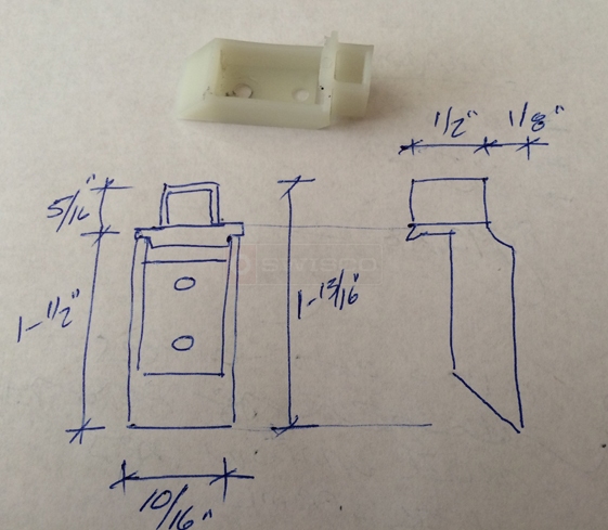 User submitted a photo of a top sash guide.