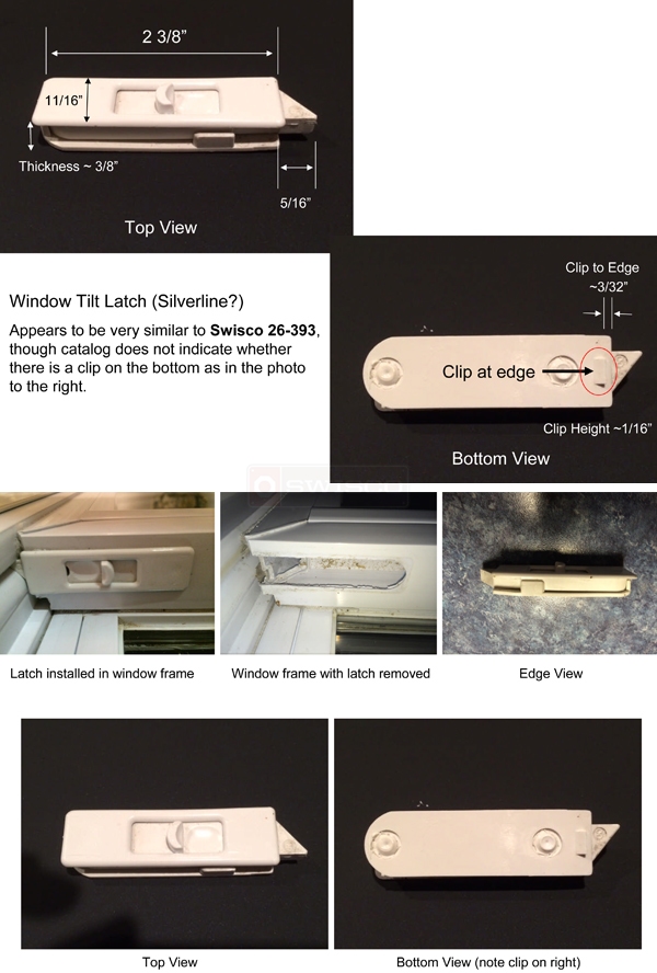 User submitted photos of a tilt latch.