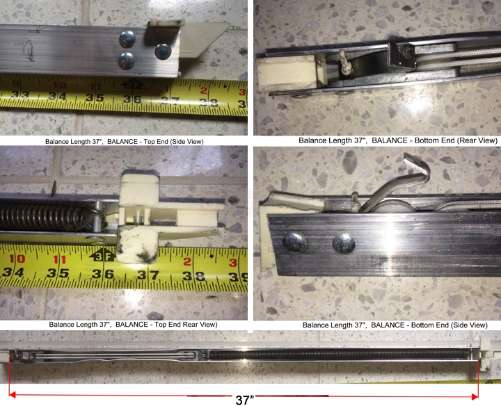 User submitted photos of a window balance.