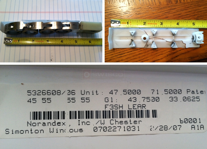 User submitted photos of a coil window balance.