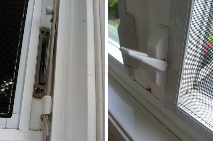 User submitted photos of a window lock.