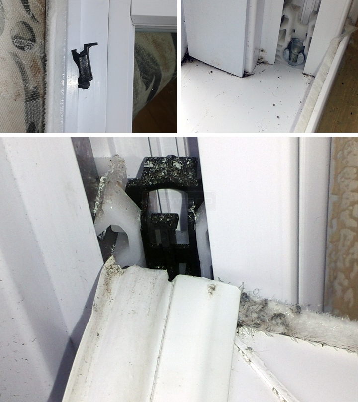 User submitted photos of window hardware.