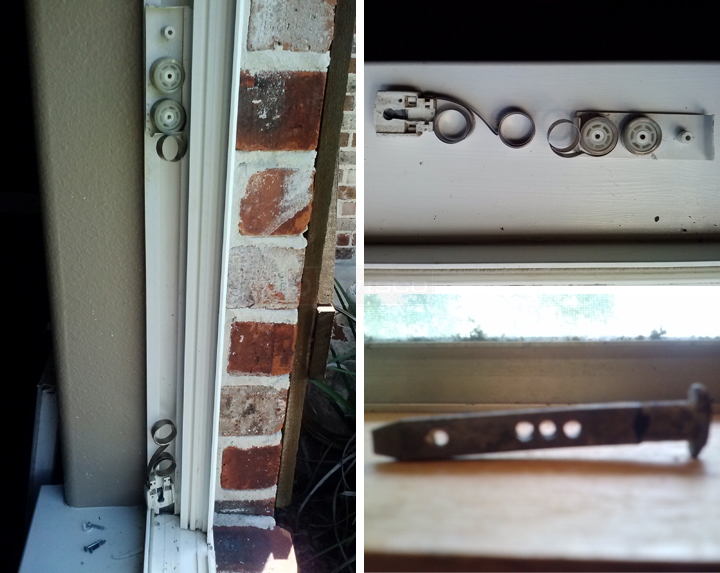 User submitted photos of window hardware.