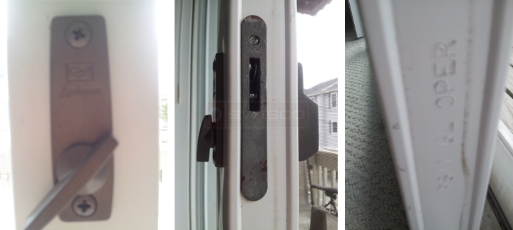 User submitted photos of patio door hardware.