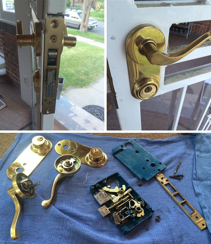 User submitted photos of a door handle set.