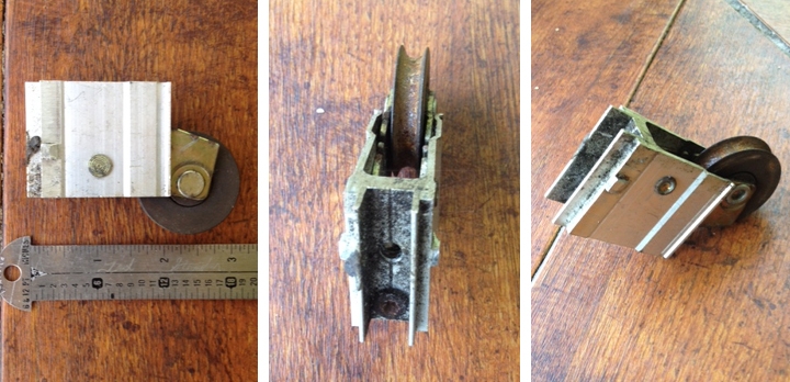 User submitted photos of a patio door roller.